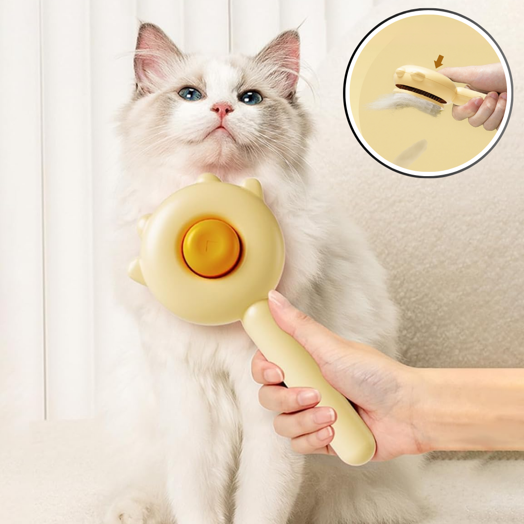 Brosse pour chat poil long - KittyShineGroom™